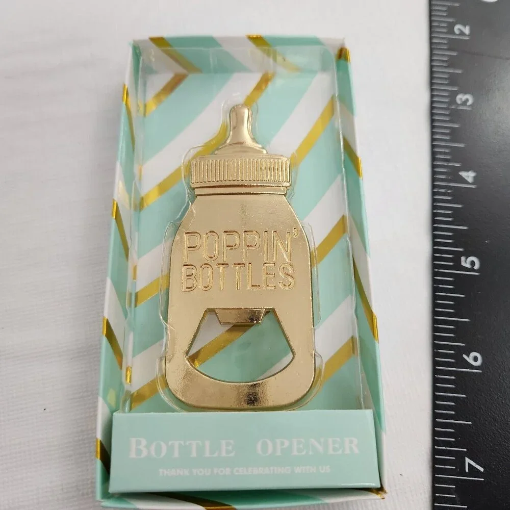 Bottle Opener Baby Shower Gift Metal In Box Poppin' Bottles